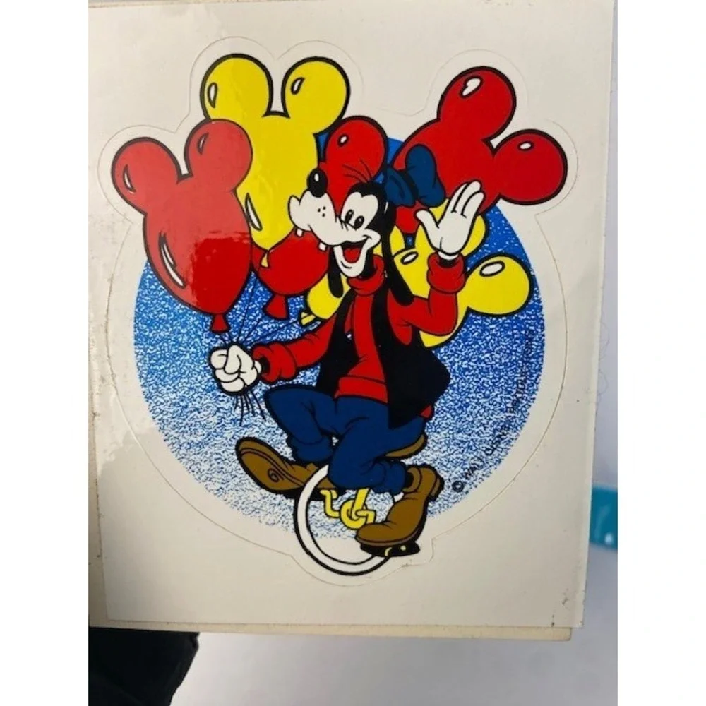 Vintage Walt Disney Productions Mickey Mouse Daisy Goofy Stickers Set of 4